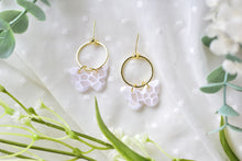 Load image into Gallery viewer, Butterfly Polymer Clay Earrings (white translucent)
