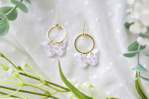 Butterfly Polymer Clay Earrings (white translucent)