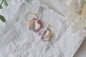 Dainty dangle earrings - polymer clay earrings (multi-colour)