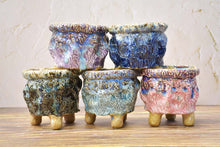 Load image into Gallery viewer, Designed handmade pots - succulent planters - ceramic pots (9.7cm * 9.6cm)
