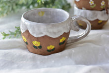 Load image into Gallery viewer, Handmade tulip mug - underglaze painted coffee mug
