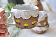 Load image into Gallery viewer, Handmade tulip mug - underglaze painted coffee mug
