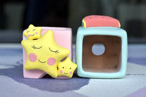 【Doris's collection】3D succulent pots - fruit square planter (6.1cm * 5.5cm)