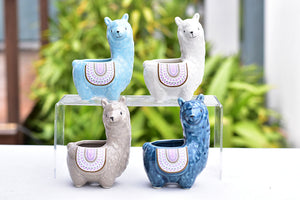 Alpaca succulent pot - animal flower planter (9.5cm*7.5cm*13.5cm)