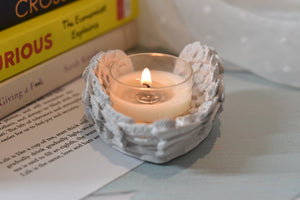 Tea light angel wing candle holder