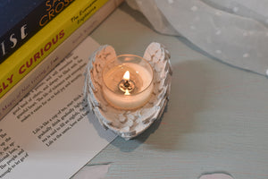 Tea light angel wing candle holder