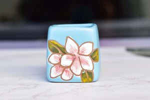 Handpainted flower pots - square succulent pots (6.3cm * 7.4cm)