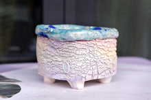 Load image into Gallery viewer, 【Doris&#39;s collection】Colourful bark pots - crackle style planter (11.5cm*9.5cm)
