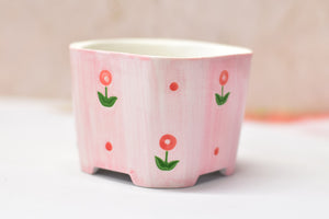 Square pink pots - succulent planter - plant pot (9.5cm*9.5cm*7.5cm)