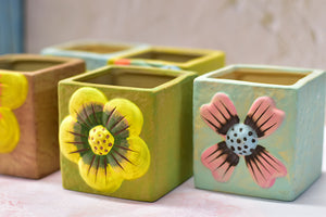 Succulent square pots - flower planter - plant pot (9cm*9cm*9cm)