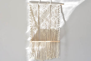 Macrame hanging plant holder with shelf (60cm*40cm)