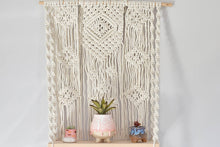 Load image into Gallery viewer, Macrame hanging plant holder with shelf (60cm*40cm)
