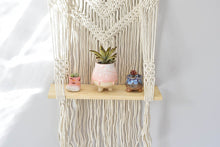 Load image into Gallery viewer, Macrame hanging plant holder with shelf (50cm*40cm)
