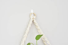 Load image into Gallery viewer, Macrame hanging plant holder with shelf
