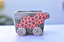 Load image into Gallery viewer, Flower succulent pot - trolley planter (10.5cm*8cm*8.3cm)
