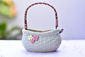 Basket of succulents - flower planter (12.5cm*8.5cm*8cm)