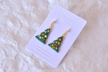 Load image into Gallery viewer, Christmas Tree Polymer Clay Earrings
