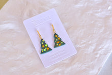 Load image into Gallery viewer, Christmas Tree Polymer Clay Earrings
