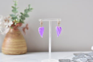 Translucent Purple Polymer Clay Earrings (Resin Cover 11)