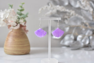 Translucent Purple Polymer Clay Earrings (Resin Cover 12)