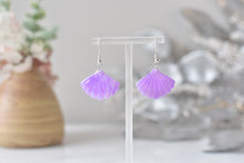 Load image into Gallery viewer, Translucent Purple Polymer Clay Earrings (Resin Cover 12)
