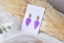 Load image into Gallery viewer, Translucent Purple Polymer Clay Earrings (Resin Cover 11)
