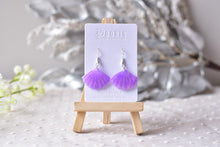 Load image into Gallery viewer, Translucent Purple Polymer Clay Earrings (Resin Cover 12)
