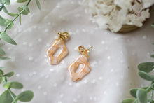 Load image into Gallery viewer, Translucent Gold Marble Polymer Clay Earrings (Resin Cover 6)
