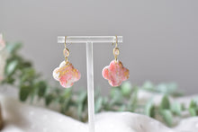 Load image into Gallery viewer, Translucent Pink Marble Polymer Clay Earrings (Resin Cover 4)
