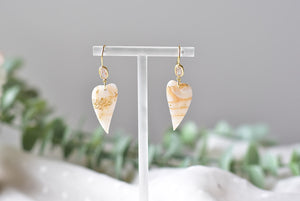 Translucent Gold Marble Polymer Clay Earrings (Resin Cover 5)