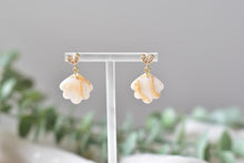 Load image into Gallery viewer, Translucent Gold Marble Polymer Clay Earrings (Resin Cover 9)
