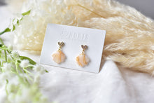 Load image into Gallery viewer, Translucent Gold Marble Polymer Clay Earrings (Resin Cover 9)
