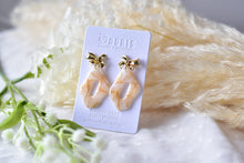 Load image into Gallery viewer, Translucent Gold Marble Polymer Clay Earrings (Resin Cover 6)
