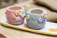 Load image into Gallery viewer, 【Doris&#39;s collection】Flower cute pots with diamond (5.3cm * 4.2cm)
