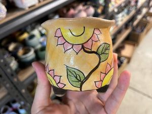 Handpainted pots - succulent planter - flower pot (8cm * 7.5cm)