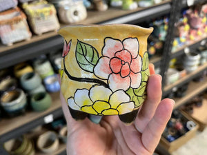 Handpainted pots - succulent planter - flower pot (8cm * 7.5cm)