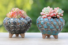 Load image into Gallery viewer, Flower pots - succulent planter - crackly style pot (8.5cm*8.5cm)
