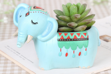 Load image into Gallery viewer, Animal Pots - Bear Racoon Elephant Planters - Succulent pots - Made of Resin
