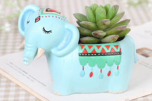 Animal Pots - Bear Racoon Elephant Planters - Succulent pots - Made of Resin